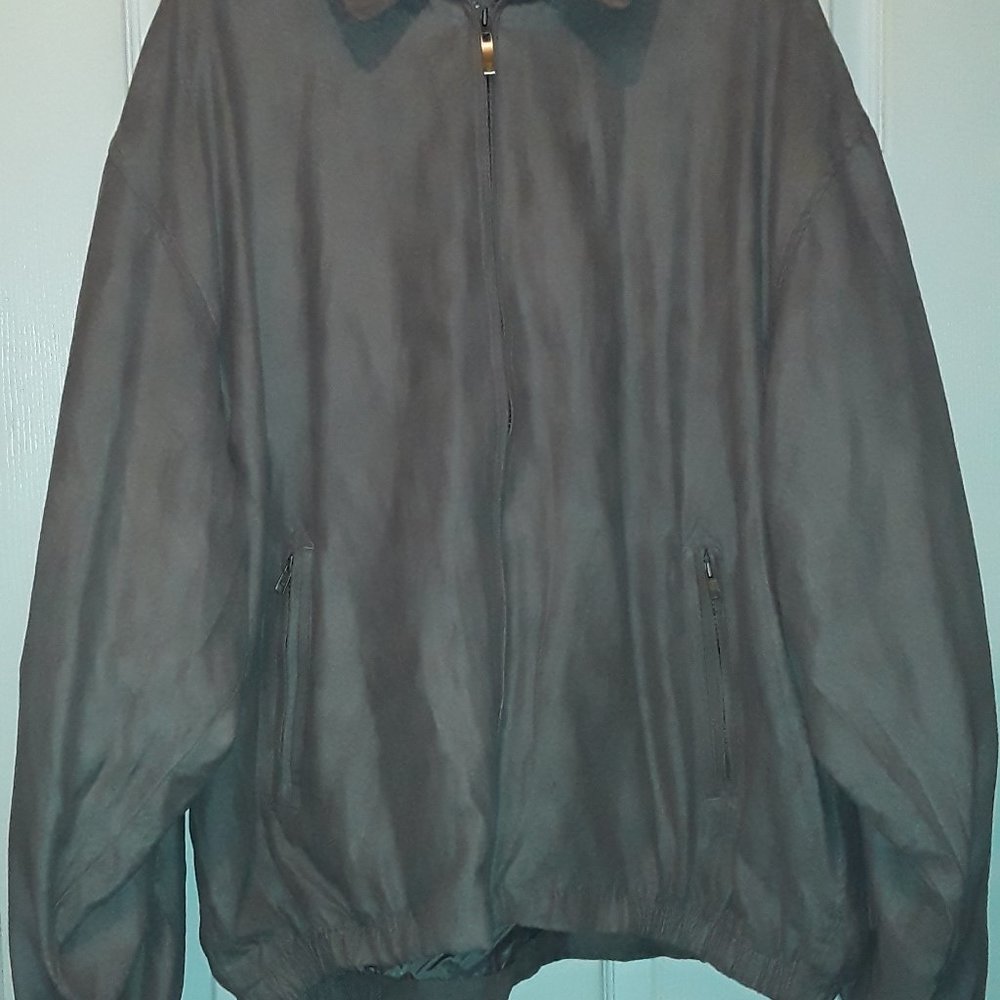 Heritage Cross mens tan zipper front jacket sizeXL